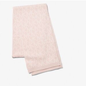 Michael Kors Logo Scarf Two Tone Pink Cream